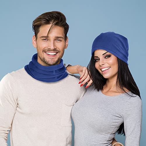 WLLHYF Winter Neck Warmer?Fleece Windproof Face Covering Neck Gaiters Warmer Snoods Face Scarf for Winter Outdoor Ski, Snowboard, Running Cycling?1 Pack Blue? — view 6