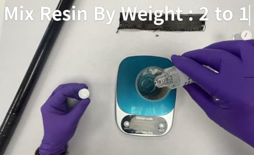 Carbon Fibre Repair Kit MK2-75g Epoxy Resin with Carbon Fibre - 50mm Tape for pole repairs — view 3