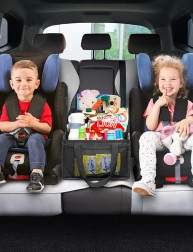 YOHOOLYO Car Seat Organiser with 4 Compartments, 4 Cup Holders — view 2