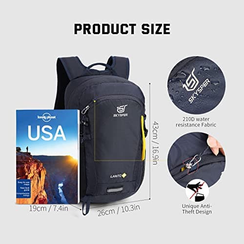 SKYSPER Small Hiking Backpack, 20L Lightweight Travel Backpacks Hiking Daypack Rucksack Women Men for Trekking Backpacking Outdoor Sports(Navyblue) — view 6