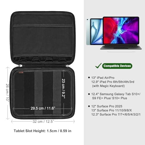 FINPAC Portfolio Sleeve Bag for 13 Inch iPad Pro 13 & iPad Air, — view 3