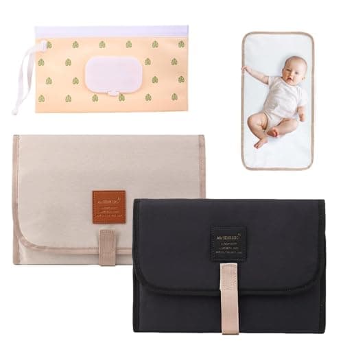 2 Pack Portable Changing Mats, Foldable Waterproof Travel Nappy Pads