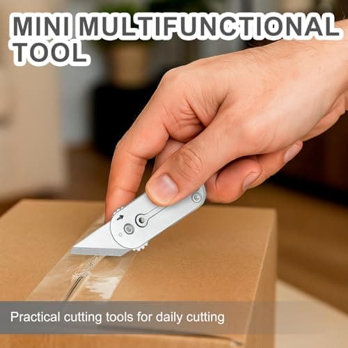 Multi Mini Pocket Box Opener, Small Pocket Multi Tool, Folding Utility Multitool, Titanium Box Tool, EDC Gadgets Outdoor Camping, DIY, Gift for Men — view 6