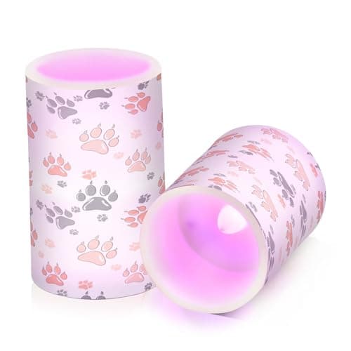 xigua Flameless Candles, Coral Paws Flickering LED Candles,2 Pack Battery Operated Candle with 18-Key Remote or Wedding, Table, Halloween, Christmas Decor — view 2