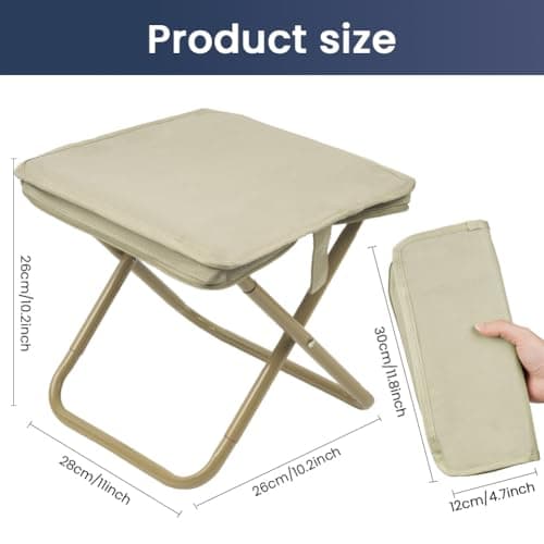 OFFCUP Folding Stool, Mini Outdoor Camping Stool with Zippered Carrying Bag — view 2