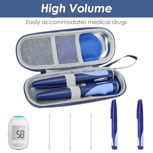 Insulin Cooler Travel Case Portable 2 Ice Packs Small Storage Travail Packs — view 6
