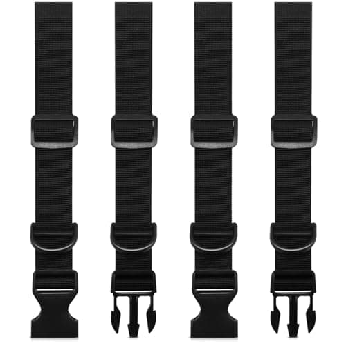 Lanstorm 2 Pair Backpack Chest Strap, Adjustable Sternum Strap with Slide D-Ring, Non-Slip Backpack Straps, Quick Release Chest Belt for School Travel Hiking Jogging Biking Camping(Black)