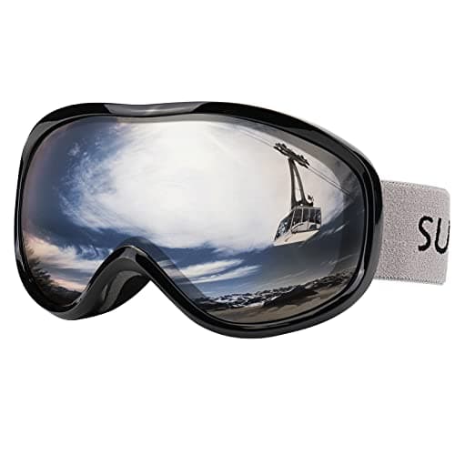 Supertrip Ski Goggles Womens Mens, Anti-fog Anti-glare Skiing Snowboard goggles with 100% UV400 Protection, Helmet Compatible