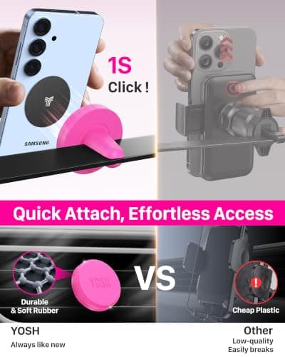 YOSH Magnetic Phone Holder for Car Air Vent, Phone Magnet, Car Accessories — view 6