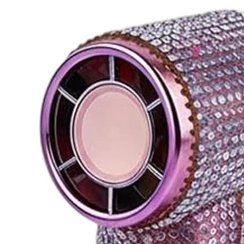Fully Rhinestone Handheld Turbine Fan - Luxury Crystal-Encrusted Multi-Speed Portable Fan | Digital Display & USB Rechargeable Cooling Tool | Glamorous Pocket Mini Faņ — view 6