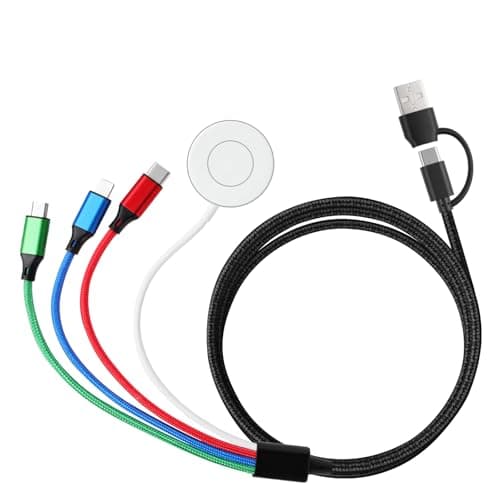 Nefuo Multi Charger Cable for Apple Watch Charger 4 in 2 Travel Essentials