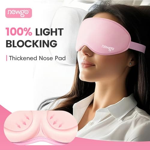 NEWGO Cooling Gel Eye Mask, 3D Blocking Weighted Sleep Mask — view 4