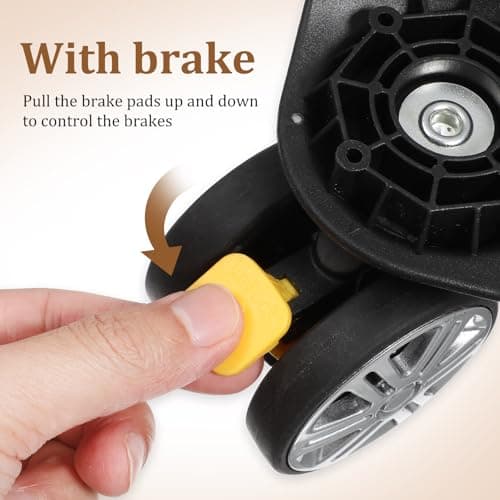 HOMSFOU 4pcs Universal Suitcase Wheels Replacement Kit Universal Suitcase Wheels Replacement Kit 4pcs for Luggage Repair Luggage Repair — view 3