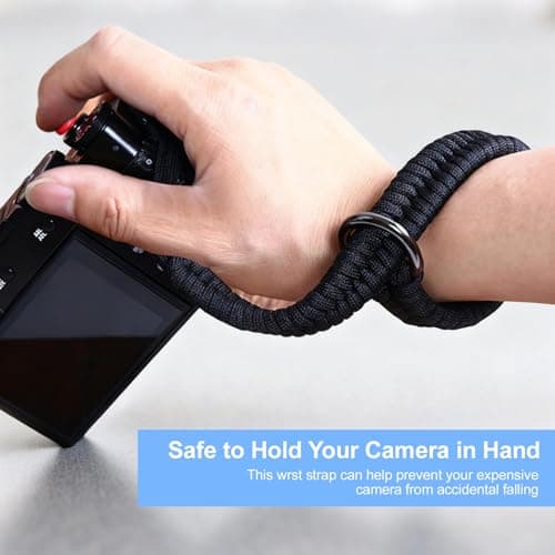2 Pcs Paracord Camera Wrist Strap with Quick‑Release Buckles, Adjustable D‑Ring Safety Camera Hand Straps for DSLR and Mirrorless Cameras, Ideal for Travel and Outdoor Photography — view 6