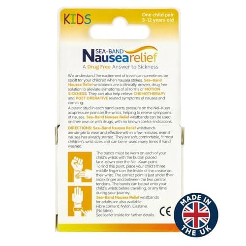 Sea-Band Blue Kids Travel & Motion Sickness Acupressure Wristband, 1 Pair — view 2