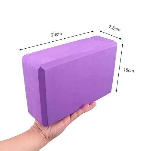 Yoga Block Set Of 2 ,Gym Bricks High Density EVA Foam-Comfortable Fitness Yoga Blocks, 23 X 15 X 7.5cm,120g，Anti-Slip, Lightweight And Travel Friendly Pilates Practice ( Color : Orange , Size : 2pcs ) — view 2