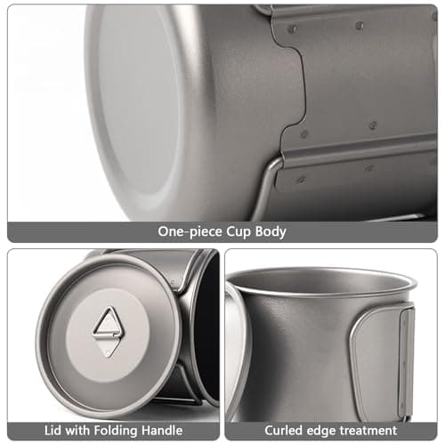 Changor Ti Camping Mug Set with Collapsible Handle — view 4