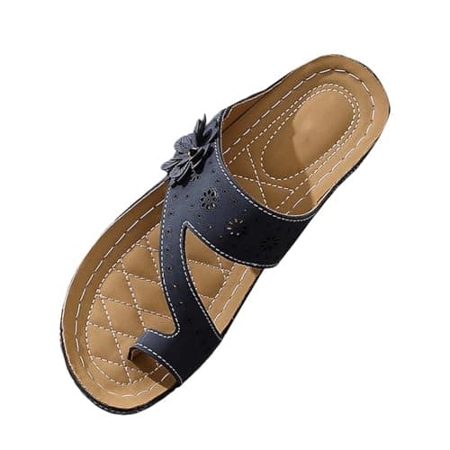 Bunion Corrector Sandals For Women Slip On Flip Flops Wide Fitting Lightweight Comfortable Sandals Versatile Durable Flip Flops Breathable Travel Sliders Memory Foam Cushioned Sliders