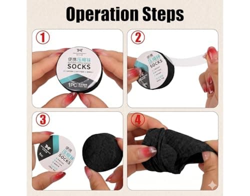 DUO DUFFEL Disposable Travel Portable Socks (black) — view 3