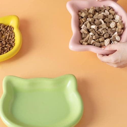 Cat Bowls, 6 Pack Shallow Non-Slip Feeding Dishes for Cats — view 4