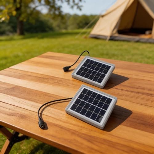 Dual 5W Foldable Solar Charger Set with Mounts - USB Power Bank for Phones Cameras - for ideal for Garden Shed Garage - 5.5x5.12 Inch Panels(white) — view 5