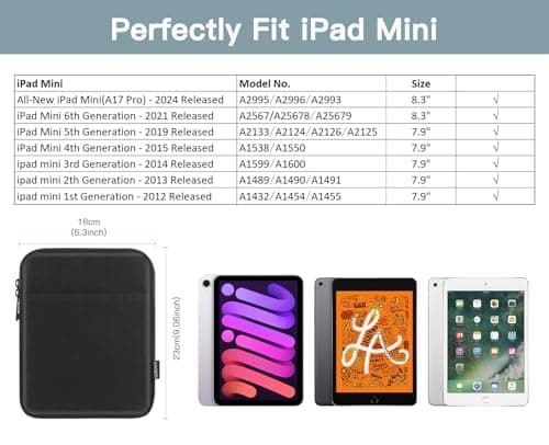 TiMOVO 7-8 Inch Tablet Sleeve Case, Black — view 2