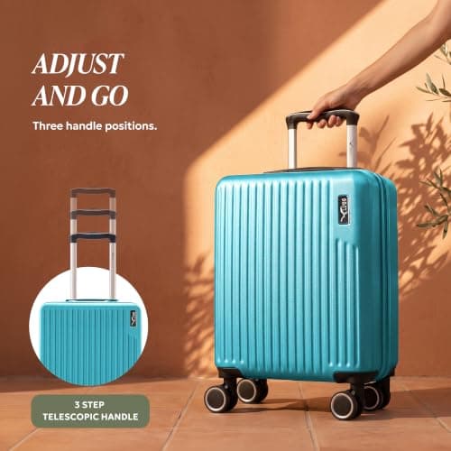 LUGG 15inch Vacay Suitcase ABS Luggage, Aluminium Trolley Handle, 360° Spinner Wheels, Water-Resistant & Durable Material - Airline Compatible (45 x 20 x 33cm) — view 5
