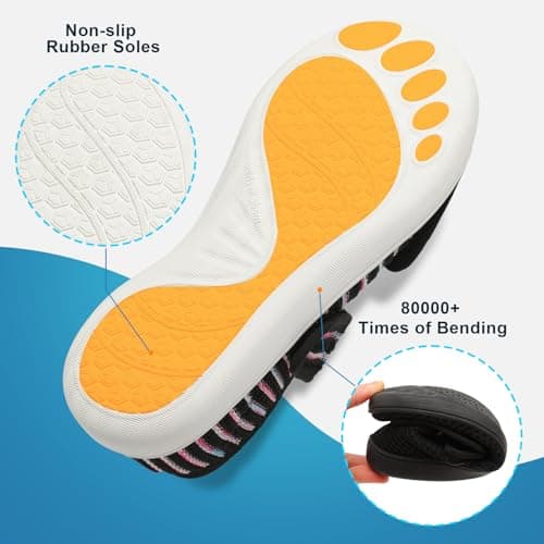 JOINFREE Womens Walking Shoes for Swollen Feet Wide Fit Color Black — view 5