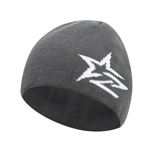 2THESTARS Beanie Hat Warm Thick Knit Winter Skull Cap for Men Women Cool Beanie Outdoor Running Made from Recycled Polyester (Gray)