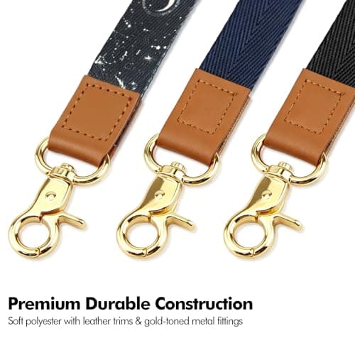 Lunhoo 3 Pack Lanyard with Key Ring, Neck Lanyard, Multi-Purpose Keychain Lanyard for Office Student Travel — view 2