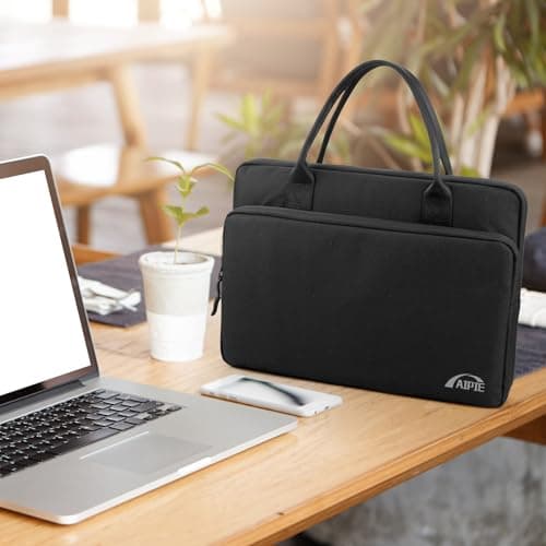 AIPIE Laptop Case 13 13.3 13.6 Inch Work Bag Compatible with MacBook Pro, Air M1 M2 Brifcase 13.4 x 9.5 x 1.6 Inch Bump Absorb Soft Sleeve for Acer ASUS Dell HP Lenovo Surface Chromebook Netbook — view 2