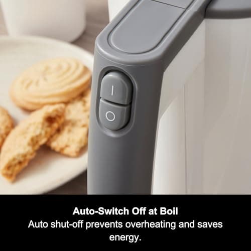 Morphy Richards Compact Travel Jug Kettle, 0.5L, Lightweight, Auto Switch Off, Boil Dry Protection, Hinged Lid, Fits Small Spaces and luggage, includes 2 Cups, White and Grey, 107001 — view 3