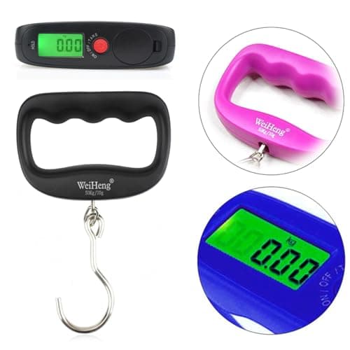 Pink Electronic Luggage Scale with Hook Handheld Digital Scale LCD Display Weight Measuring Tools for Home, Traveling, Shopping — view 5