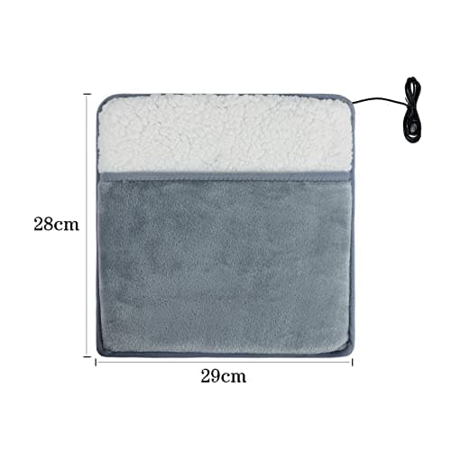 USB Heated Foot Warmer Electric Foot Heating Pad Winter Warm Fleece Lining Foot Muff Soft Thermal Foot Cushion Therapy Wrap for Women Men Elderly Feet Back Waist Abdomen Hands Office Home Foot Heater — view 5