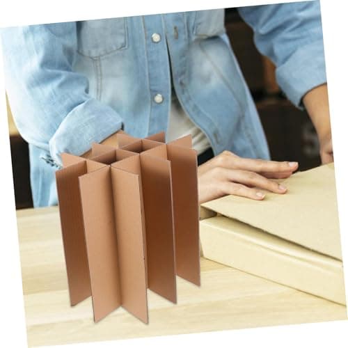 LABRIMP Box of Wine 6 Bottles Moving Box Dividers, 5pcs Paper Grid Inserts with Individual Compartments, Reusable Protection for Glassware Packing and Secure Transport — view 4
