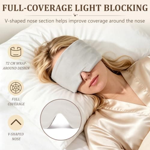 iMaMa Weighted Blackout Sleep Mask, Cooling Eye Mask for Sleep & Travel — view 3