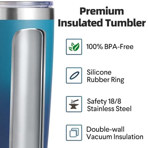 Volhoply 20oz 550ml Travel Insulated Tumbler with Lid and Straw Bulk 4 Pack, Double Wall Stainless Steel Coffee Mug Fits Cup Holder,Powder Coated Cup for Hot & Cold Drinks, BPA Free（Assorted,4 Set） — view 3