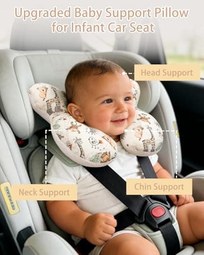KAKIBLIN Baby Travel Pillow, Upgraded Baby Neck Pillows for Car Seat — view 4
