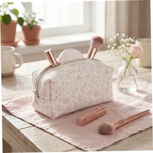 Makeup Pouch, Cute Pencil Case, Large-Capacity Floral Cosmetic Bags for Women Girls, Multi-use Storage Pouch for School & Travel, Style1.. — view 6