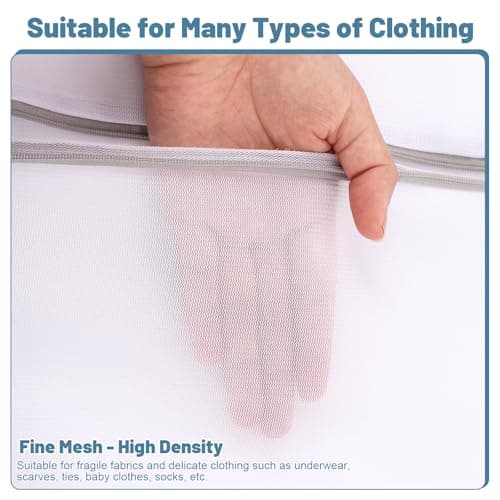 Dntorx 2 PCS Mesh Laundry Bags with Zips,Fine Laundry Bags 30 x 40 cm, S — view 3