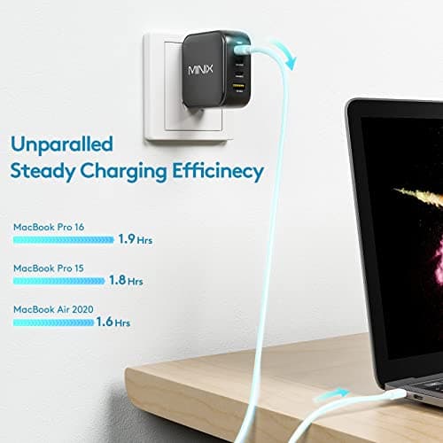 MINIX P3 100W Turbo 4-Port GaN Travel Wall Charger USB C PD Power Adapter — view 4
