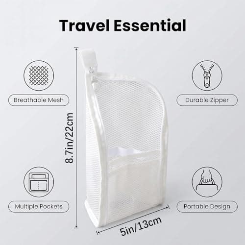 Travel Toiletry Bag, Waterproof Compact Pouch for Toothbrush Makeup, Lightweight Washbag with Multi Compartment Design, Cosmetic Organiser Case for Hotel and Daily Use, Minimalist Packing Cube — view 2