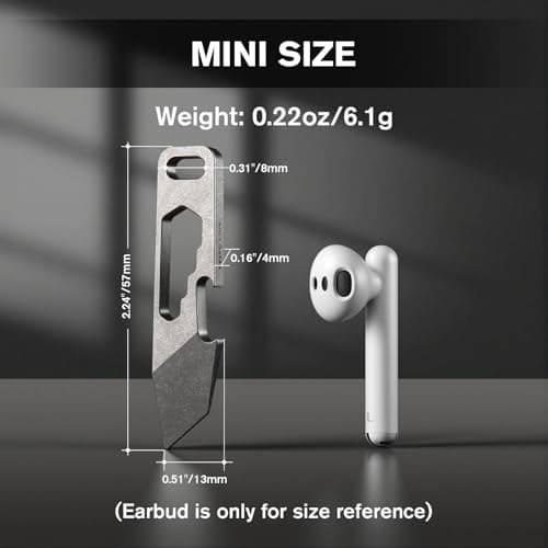 KEEPO LINK Titanium EDC Pry Bar with Bottle Opener & Wrench for Men, OLT08 — view 6