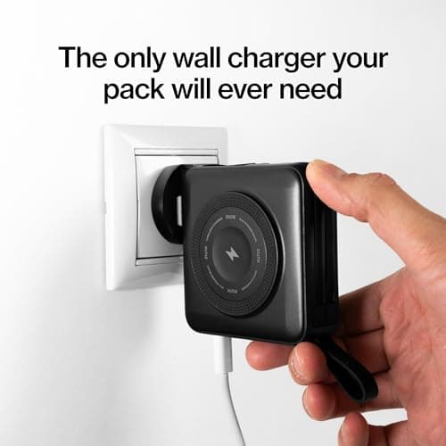 STATIK SmartCharge (Gen 2) Power Bank, 5-in-1 Travel Charger with Wall Plug & Built-in USB C Cables,Watch Charger for Apple Watch,10000mAh &European Portable Charger,Compatible w/iPhone,iPad,Samsung — view 5