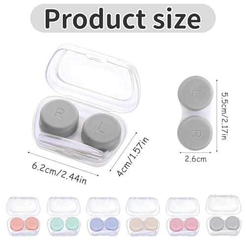 Lumivra 6 Pack Contact Lens Cases – Portable Contact Lens Containers with Secure Lids – Compact Travel Lens Holders – Leak-Proof, Easy to Carry, Assorted Colors for Daily and Travel Use — view 2