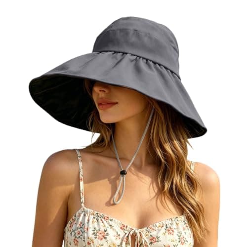 Women's Dome Sun Hat for Outdoor Holiday, Casual Style,Fabric Dome Shape | UPF Protection | Lightweight Packable | Perfect for Beach & Travel Black