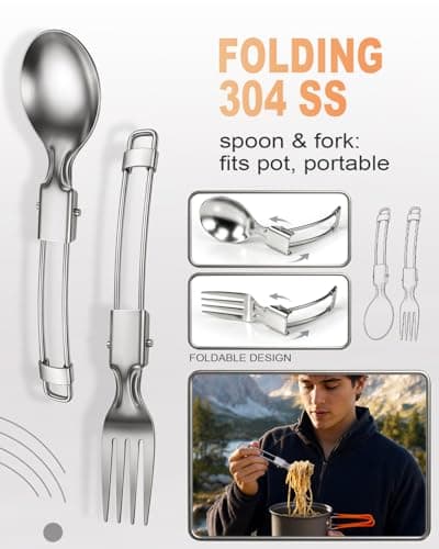 AUTOPkio Camping Cooking Set with Stove, Cookware Kit for 1-2 People — view 5