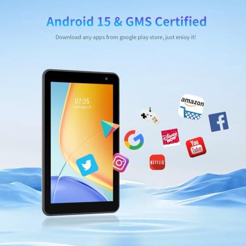 GOZZGEAR Tablets 7 inch Android WiFi Tablet,8+32GB, Tablet PC, Dual Camera, Bluetooth, WiFi, Portable Tablets with Black Case, Pocket Tablet PC for school study work, 2-Year Warranty — view 2