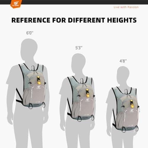 SKYSPER Small Hiking Backpack - 15L Travel Rucksack Lightweight Daypack with Chest & Waist Strap Water Resistant Walking Backpack for Women Men — view 6