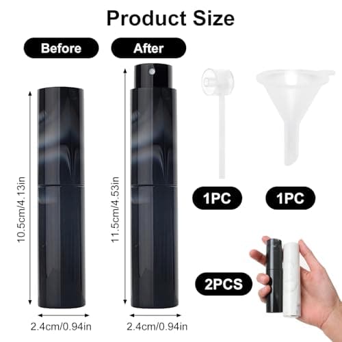 Times Mark 2PCS 10ml Travel Perfume Atomizer, Refillable Mini Perfume — view 2